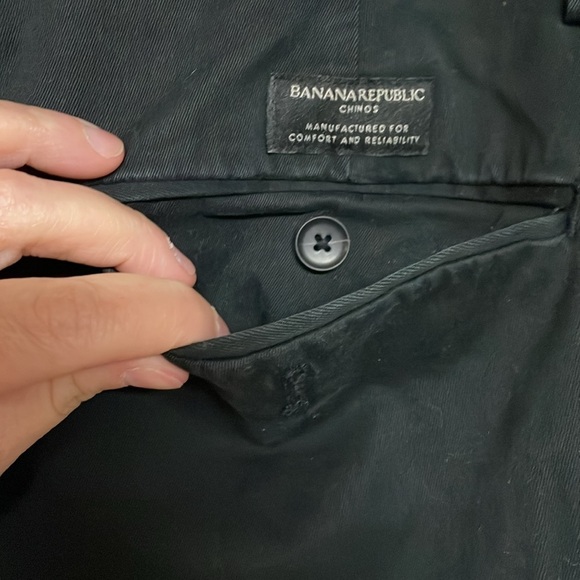 Banana Republic Aiden Slim Fit size 33x32 Black Dress Pants Straight Leg - Picture 7 of 10